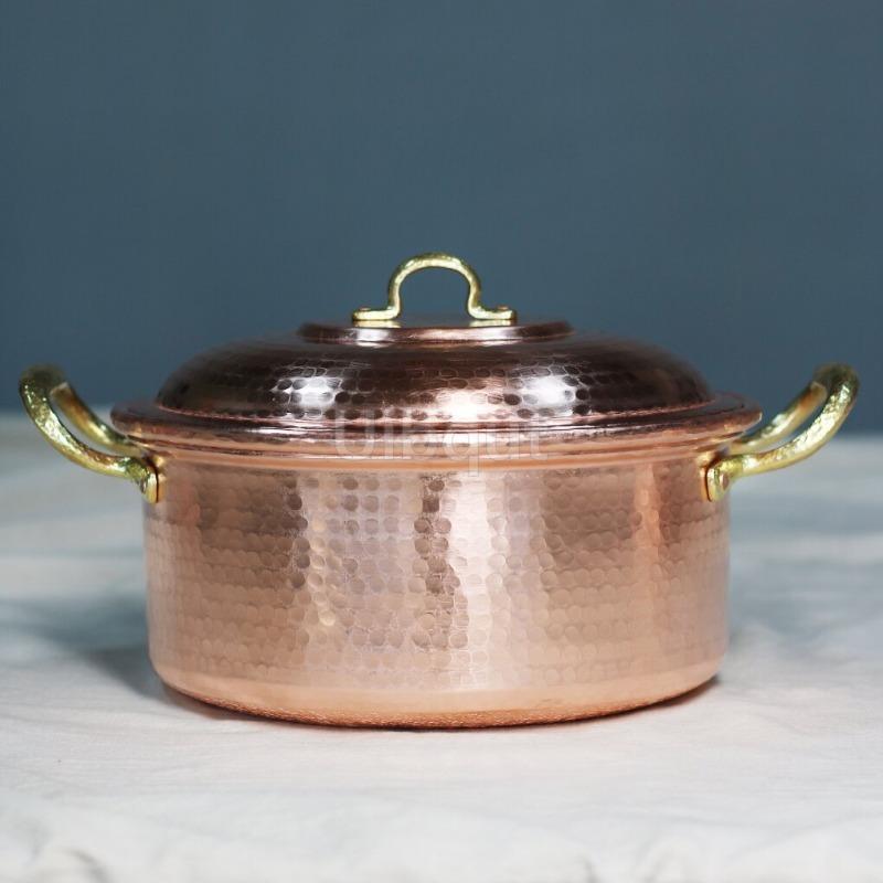 Pure Handmade Purple Copper Pot Original Red Copper Small Hot Pot Soup Pot Japanese Stewing Outdoor Various Sizes and Capacities