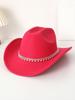Western Europe and America cowboy top hat men's and women's casual cowboy hat small top hat fashion felt hat