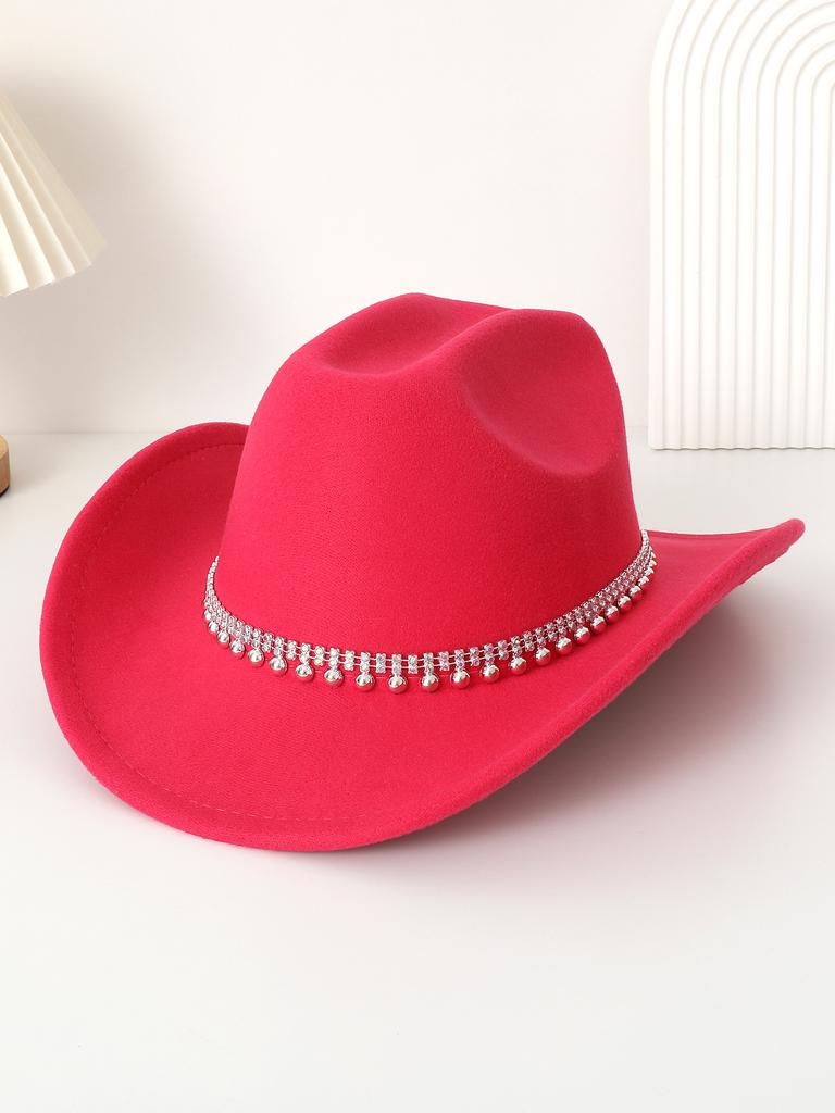 Western Europe and America cowboy top hat men's and women's casual cowboy hat small top hat fashion felt hat