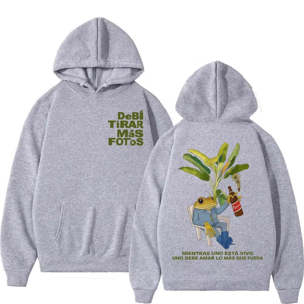 Rapper Bad Bunny Debi Tirar Mas Fotos DTMF Welttournee Hoodies Herren Damen Mode Vintage Sweatshirts Pullover