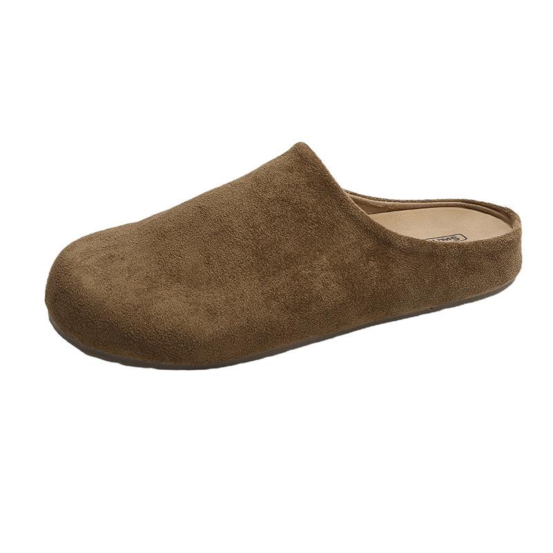 Slippers Women Outer Wear Spring Thick Bottom One Stirrup Lazy Shoes Baotou Half Slippers Women Fashion Women Summer Shoes Breathable for Hot Weather
