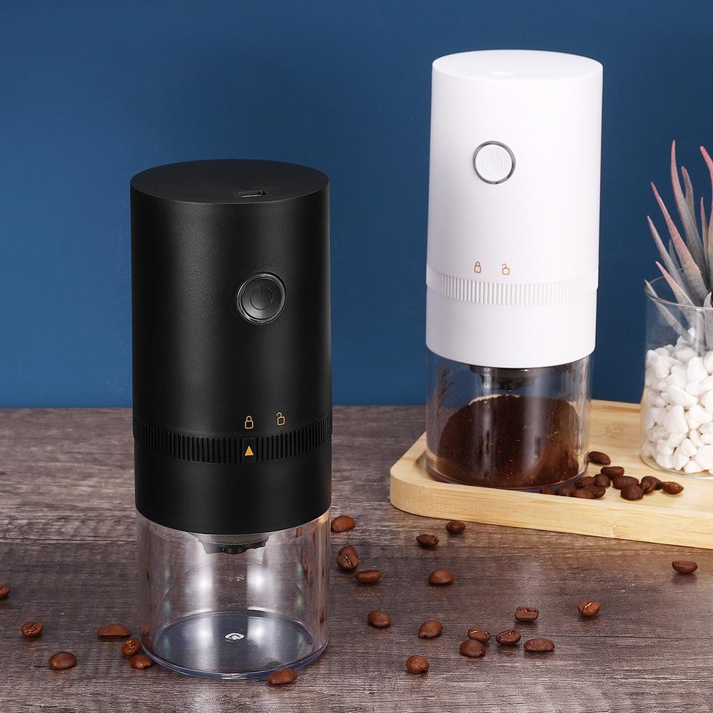 Electric Coffee Grinder Cafe Automatic Coffee Beans Mill Espresso Coffee Machine Maker for Travel Home Portable USB Rechargeable 13W 1250 mAh