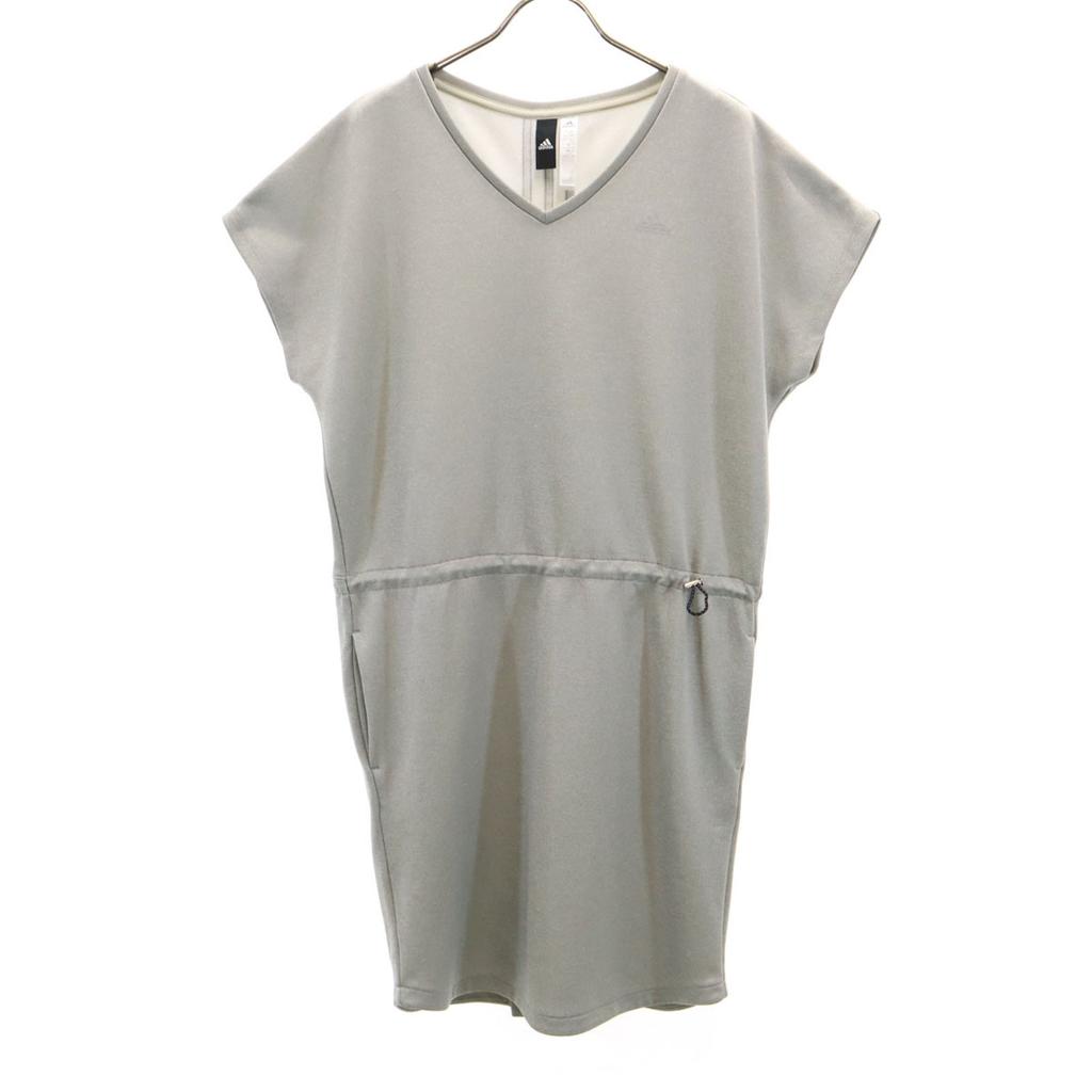 adidas French sleeve Knee-length dress M gray Women Used