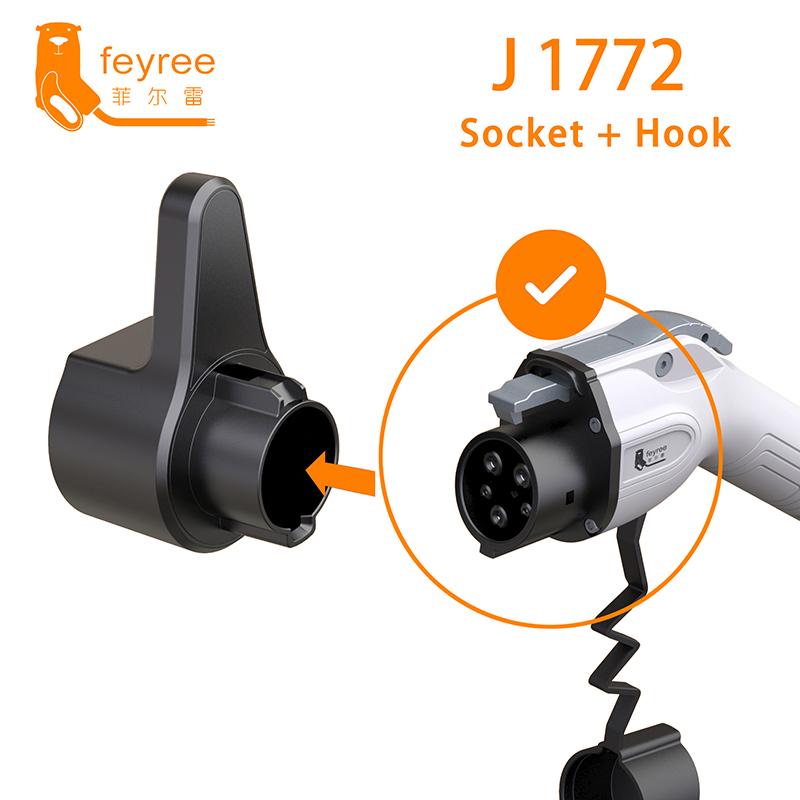 Feyree EV Charger Holder Holster Dock for Electric Vehicle Type1 J1772 Connector Charging Cable Extra Protection Leading Wallbox Type1