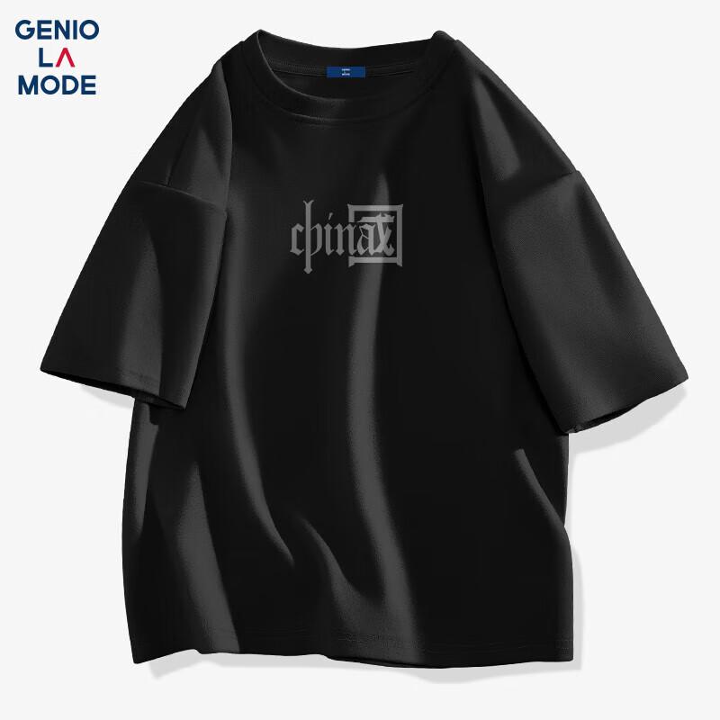 GENIOLAMODE Men s  China  Guochao Graphic Cotton T-Shirt XL