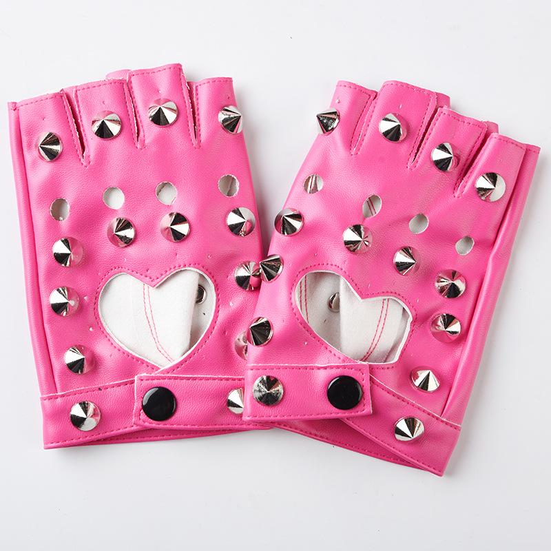 Women's Half-Finger Steel Pole Dance Gloves for Nightclub and Fashion Shows