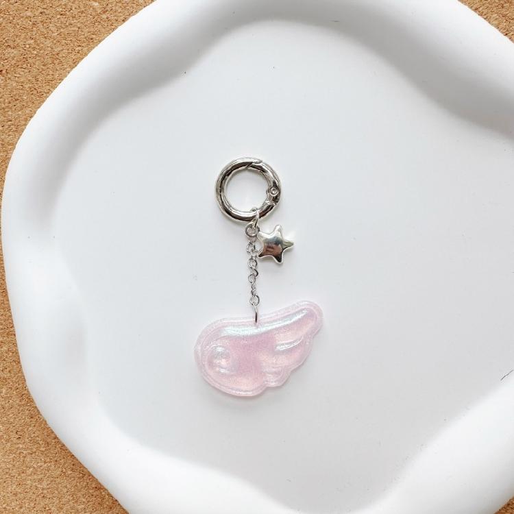 Delicate Acrylic Angel Wing Star Key Ring For Women Keys Organization Inspirational Pocket Charm Sentimental Present