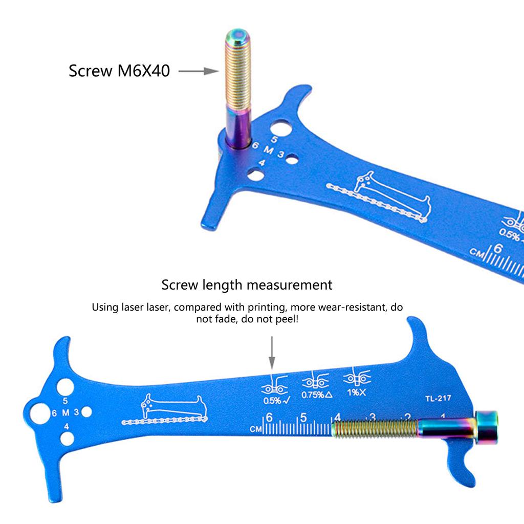 Bicycles Chain Wear Indicators Checker Bicycles Chain Repair Tool Measuring Ruler Cycling Chain Gauge Measurement Ruler