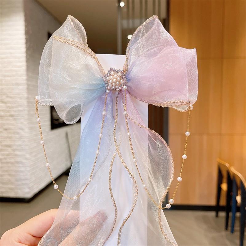 Haarschmuck für Kinder, Schleifen, Bänder, geflochtene Haarnadeln, Kopfschmuck, Prinzessin