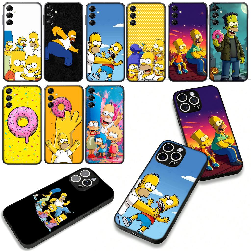 Cartoon S-Simpsons-Funny Barts Phone Cover for Apple iPhone 16 15 14 Plus 13 12 Mini 17 Pro Max + ProMax 16E Air Case