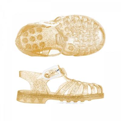 Meduse Sun 201 Dore Paillete Dore Paete Gold Glitter Kids Kids Jelly Shoes Sandals