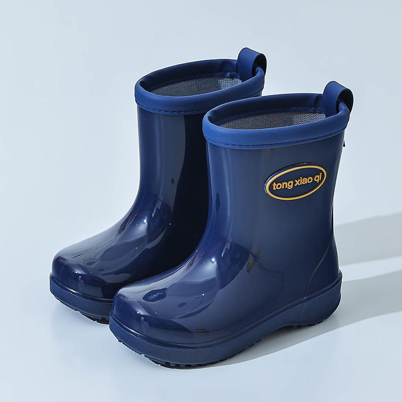 Children's Rain Boots Boys Girls Baby Boys Infant Kindergarten Students Non-Slip Water Shoes Students School Special Rain Boots