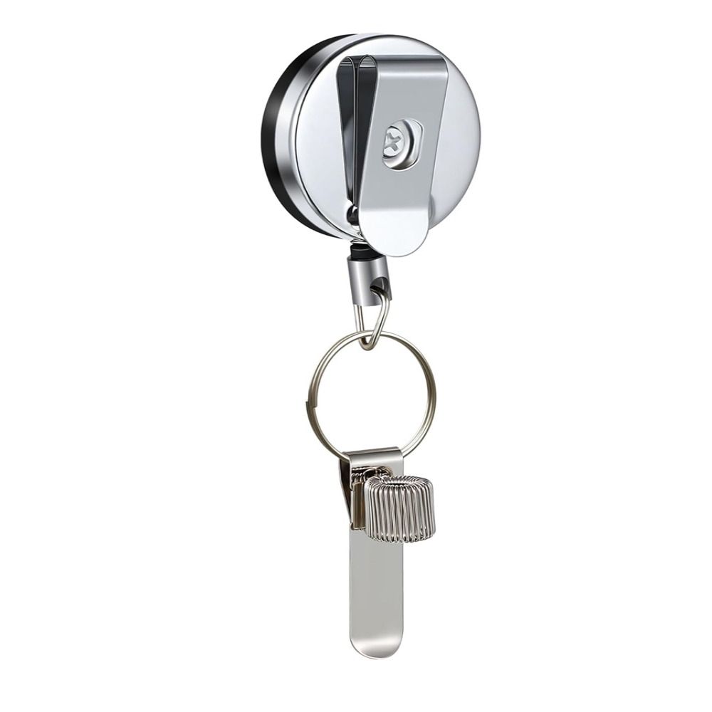 

Key Ring Pull Pen Holder Belt Clip Pen Lanyard Office Supplies Retractable Pen Clip Nurses Doctor серебряный