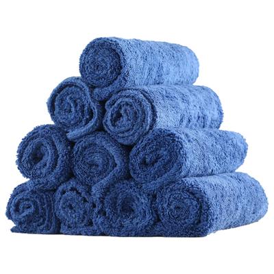 Thick Microfiber Cloths for Car Washing and Super Pack of 10 Cleaning, Quick-Drying, Absorbent, Lightweight, 40x40cm, (Blue)