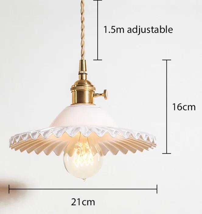 Glas Pendelleuchte Nordische Pendellampe Kupfer Pendelleuchte Messing Kreativ minimalistisch E27 Edison Lampenschirm Für Restaurant