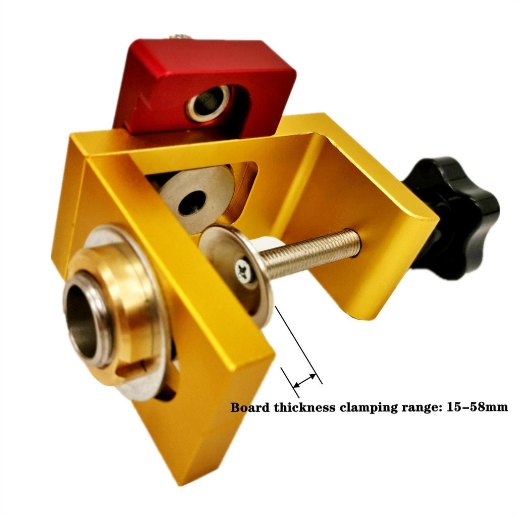 3 In 1 Dowelling Jig Master Kit Woodworking Adjustable Aluminum Drilling Guide Locator with 8/10/15mm Drill for Board Splicing