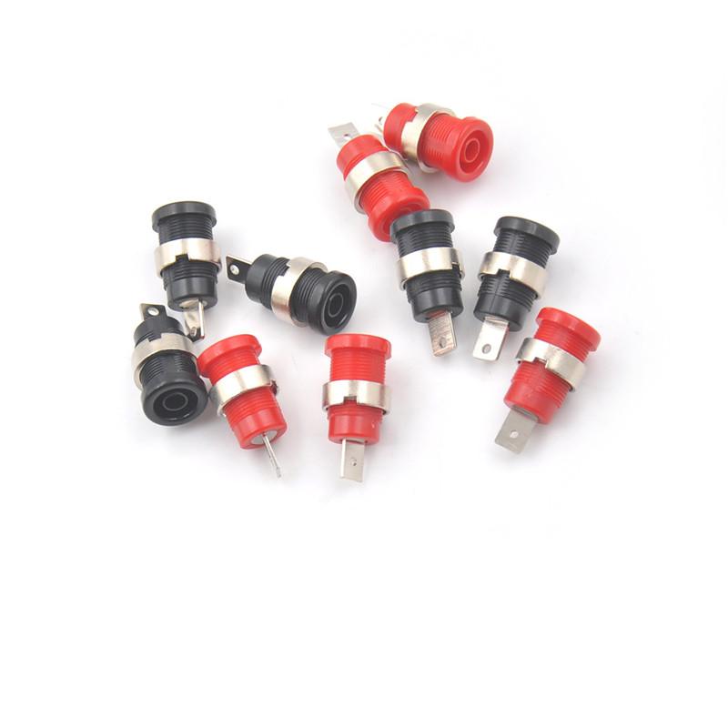 10Pcs Banana 4Mm Female Jack Socket Panel Mount Binding Post Connector