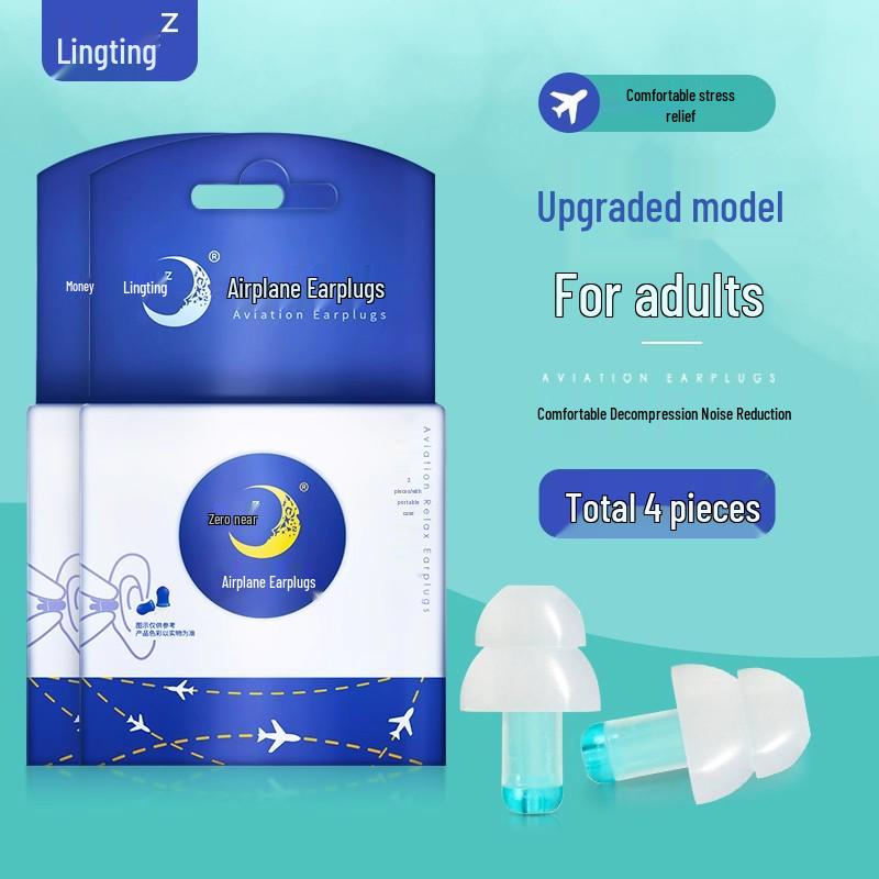 Lingting Noise-Canceling Airplane Earplugs: Pressure-Reducing Soundproofing for Men, Women, and Children