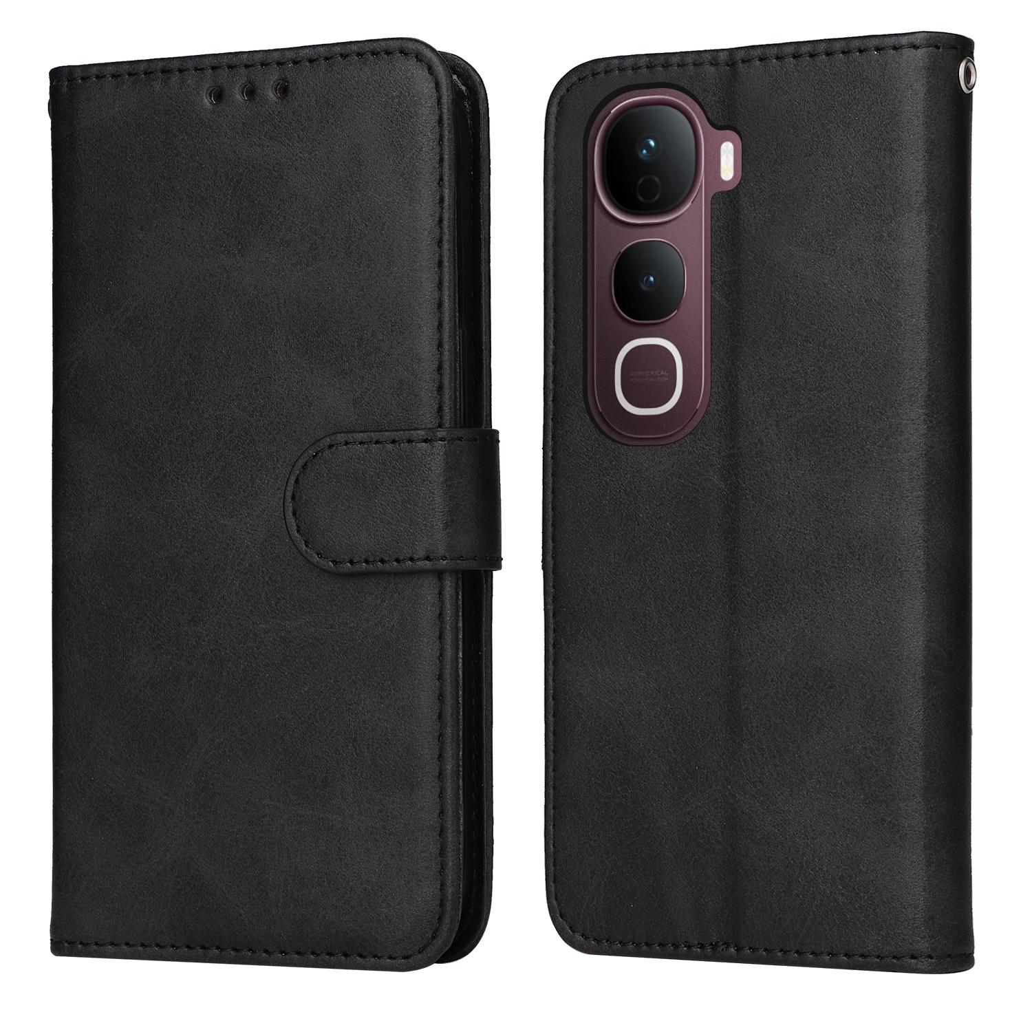 

For vivo Y400 Pro 5G/vivo V40e 5G Case Wallet PU Leather Folio Flip Phone Cover Black