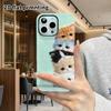 Phone Case: 2D Flat Design Suitable for iPhone 18 17 16 15 14 13 Pro Film Protective Case, Couple Style, Stacked Kittens, Christmas and Halloween Gift