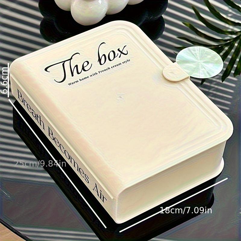 Large Capacity Cable Management Box with Lid,Durable Plastic Cable Holder for Home Office,TV Power Strip Organizer, Battery-free