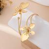 Emaille Glas Offener Armreif Verstellbares Armband Exquisites Blumenarmband Geschenk