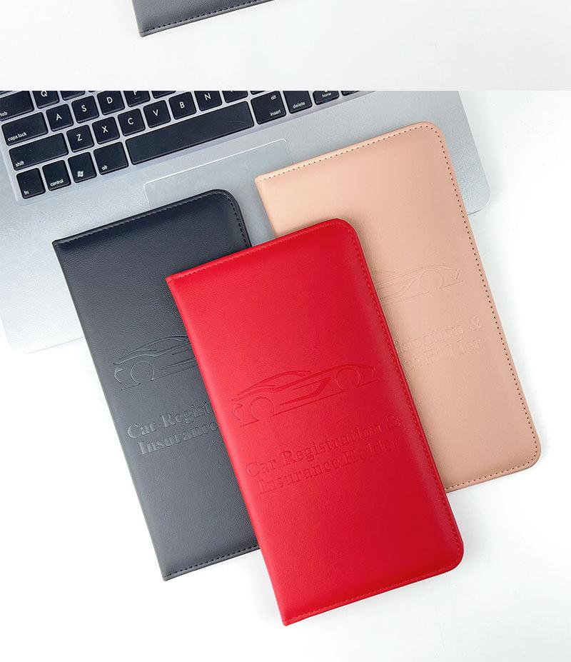 American Driver's License PU Leather Wallet: Car Registration & Insurance Document Holder