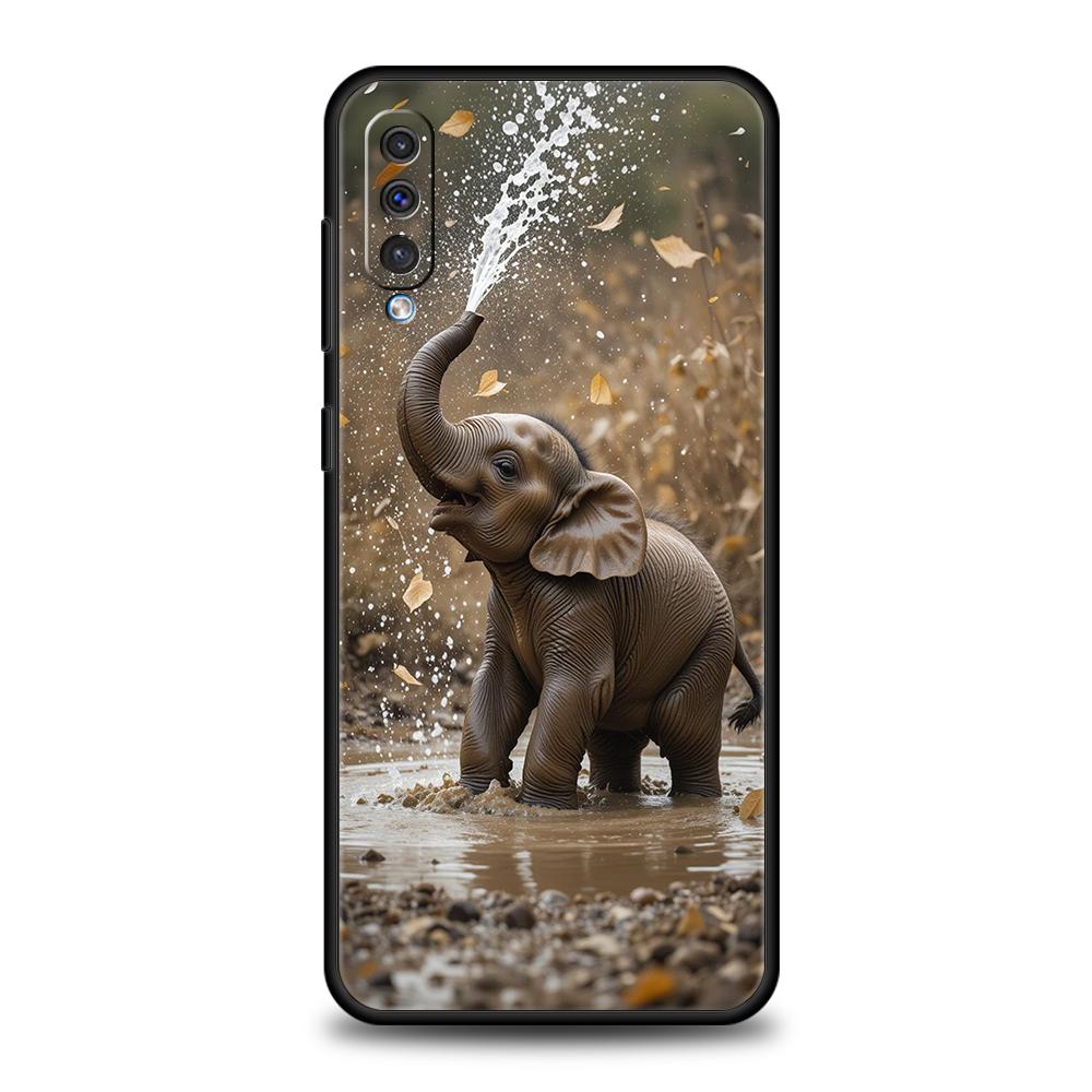 

Phone Case for Samsung Galaxy A56 A36 A26 A06 A16 A24 A36 A54 A14 A42 A22 A20 A12 A10 5G Soft TPU Shell Animal Elephant Fundas Samsung A12