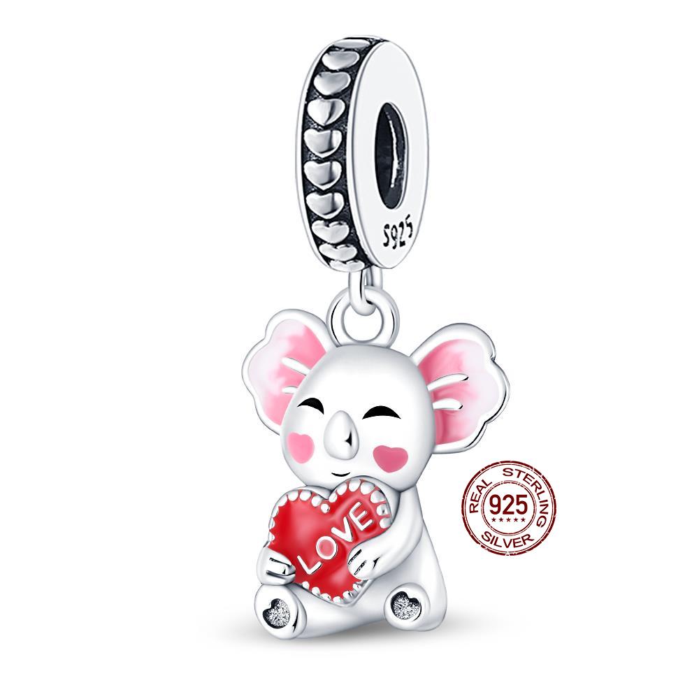 Cute Animals Beads Charms Fit Original 3Mm Bracelet Dog Cat Owl Rabbit Diy Jewelry Making Animals Protection