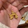 New in brushed pumpkin gourd necklace Light luxury Zircon inlaid exquisite Chinese style unique exquisite collar chain Zircon