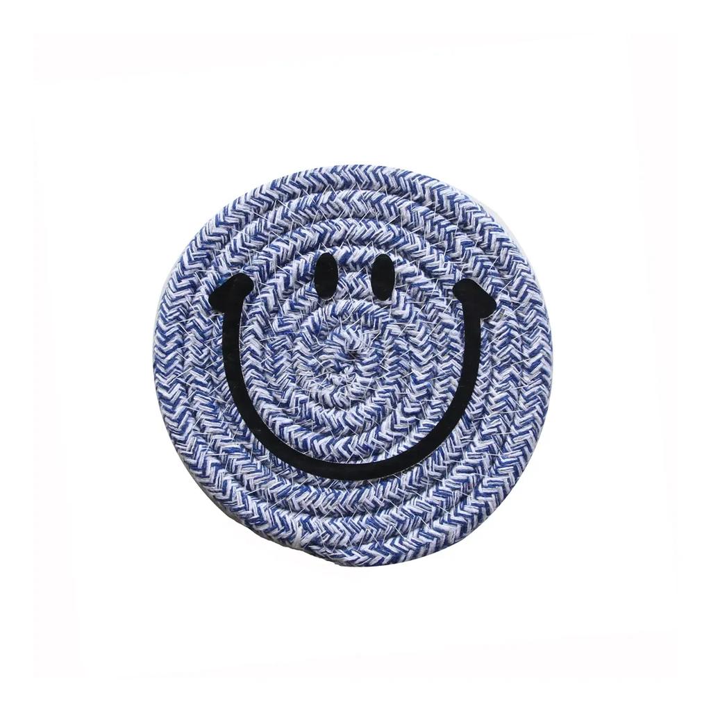 Smile Face Cup Coaster Coffee Drinks Table Mat Protective Placemat Cup Holder Heat Insulation Pad Kitchen Accessories Home Decor