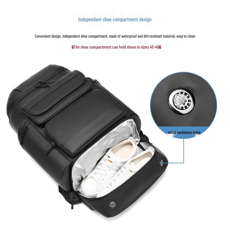 Men's Large Outdoor Sports Backpack - Dual Shoulder, Casual Mountaineering with Logo Print