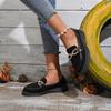 Platform Loafers Small Leather Shoes Women's Fall 2025 New Metal Thick Heel Single Shoes