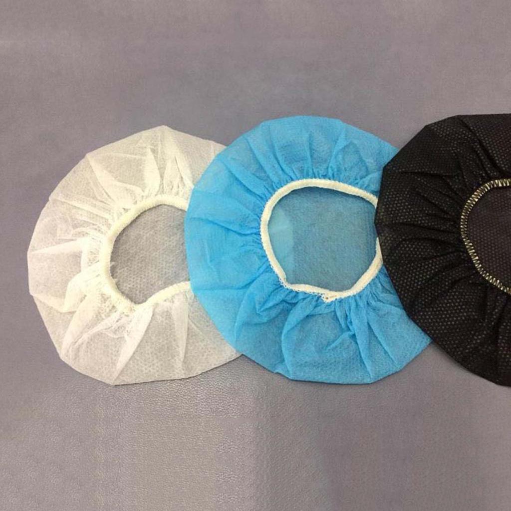 100 Pieces/set Headphone Dustproof Cover Non Woven Stretchable Ear Pad Netbar Internet for Most On-Ear Headphones