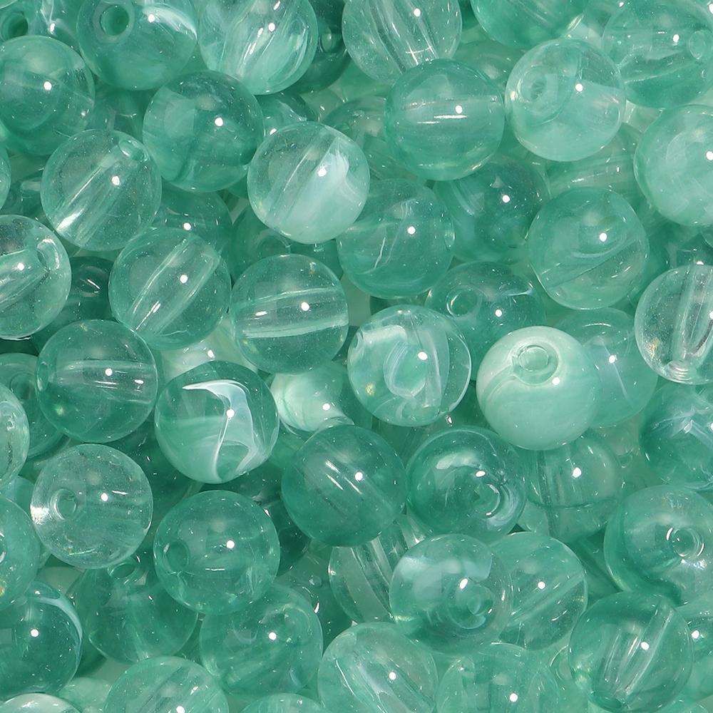 100pcs/lot 10mm Round Double Colors Acrylic Beads Loose Spacer Beads For Jewelry Making Diy Bracelet Necklace Charms Accessories