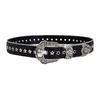 Wide Women'S Rhinestone Jeans With Denim Design Belt And Personalized Wind Belt Belt.