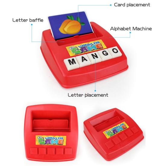 1 Set English Letter Card Learning Machine Kids Early Education Interactive Alphabet Matching Game ABC Words Spelling Learning Toy Toddlers Boys Girls