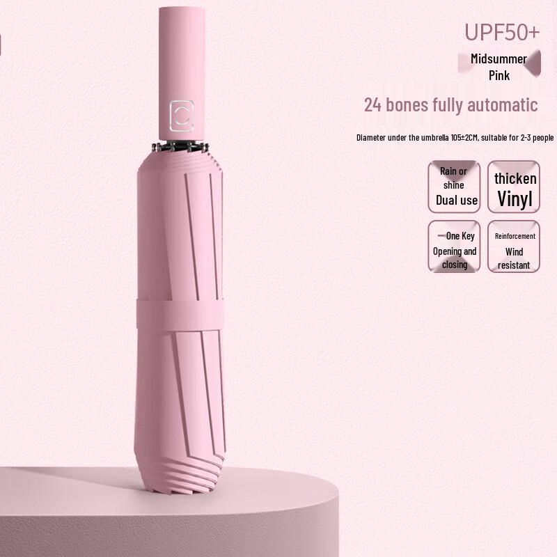 OEING Automatic 24-Rib Sun & Rain Umbrella