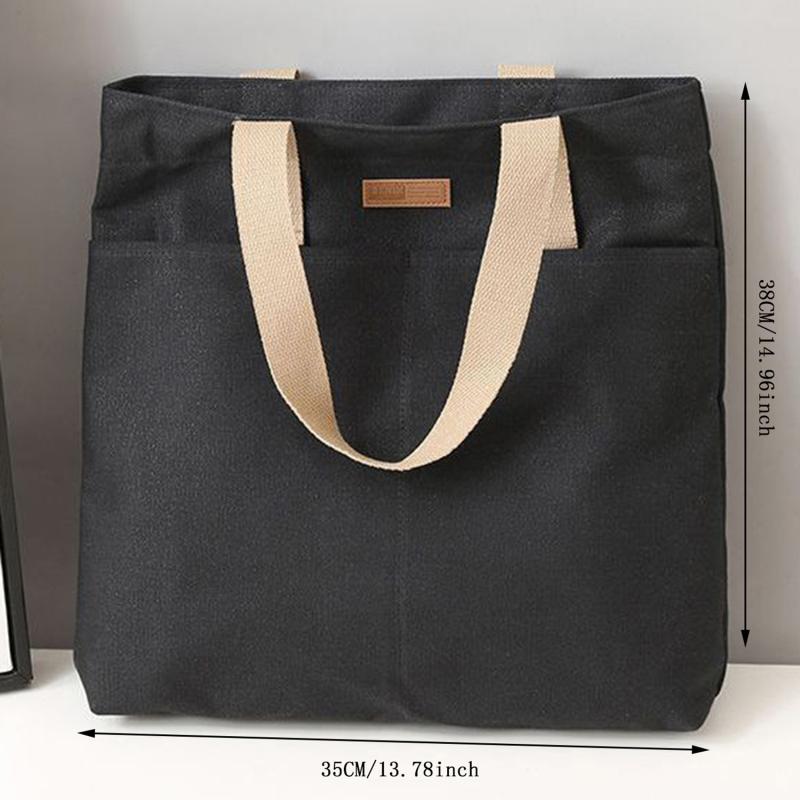 New Large-capacity Shopping Bag Canvas Tote Bag Student Book Storage Bag Shoulder Bag Female Eco-Friendly Reusable Handbags