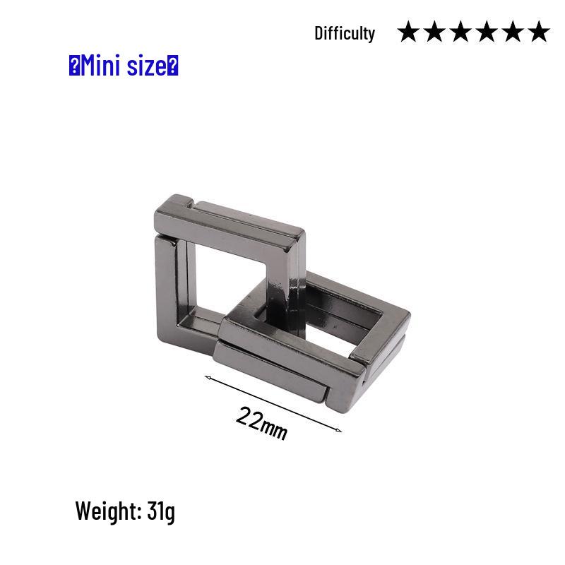 Intelligence Puzzle Zinc Alloy Disentanglement Rings - Unlock Nine Linked Rings Kongming Luban Lock Educational Toy
