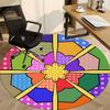 1pc Patchwork Quilt Pattern Chair Carpet for Office Non Slip, Machine Washable Rug for Office, Room Holiday Decor for Christmas, Birthday Polyester