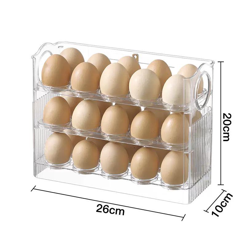 Automatic Flip Egg Storage Rack for Refrigerator Door