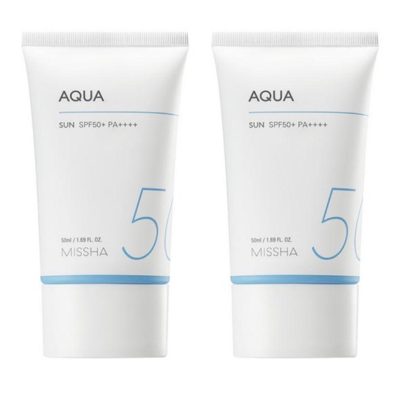 MISSHA All Around Safe Block Aqua Sun SPF50+ PA++++ 50ml × 2pcs
