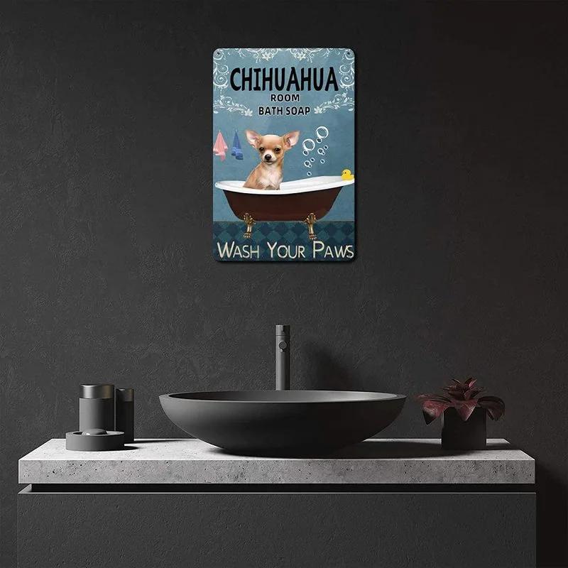 Yorkshire Terrier Dog I Am Your Friend Your Partner Your Yorkie Tin Sign Art Metal Wall Decor Wall Panel Vintage Plaque 20x30cm