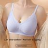XUEXIMAN Wheat Ear Lace Camisole Bra for Women, Thin Latex Seamless Wireless Push-Up Bra for Small Breasts, Side Support, Breathable Brassiere