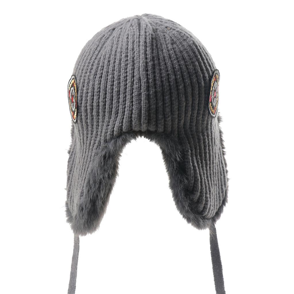 Hat for women, warm in autumn and winter, piled and thickened, windproof and cold-proof artifact, ear protection, versatile cycling, a piece of Lei Fe