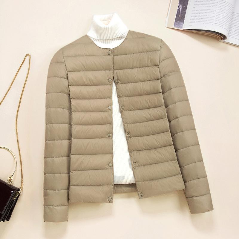 Chaqueta Corta Ligera de Algodón para Mujer con Forro Cálido - Moda para Primavera/Otoño