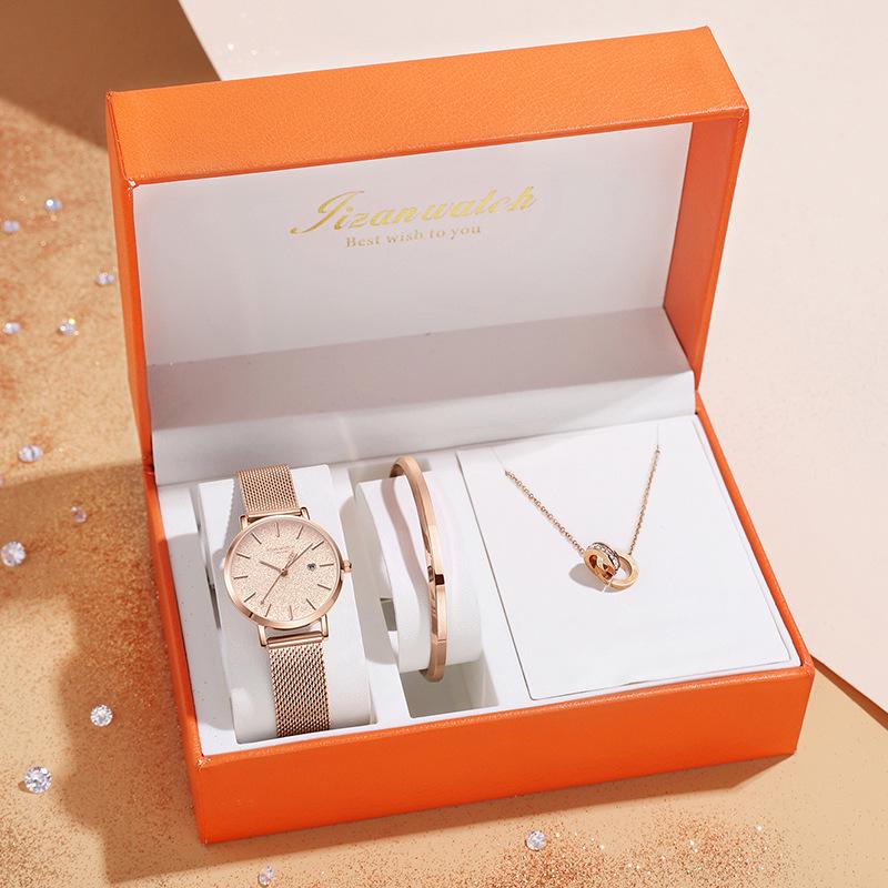 Valentine's Day Gift Women's Luxury Waterproof Starry Sky Watch Set