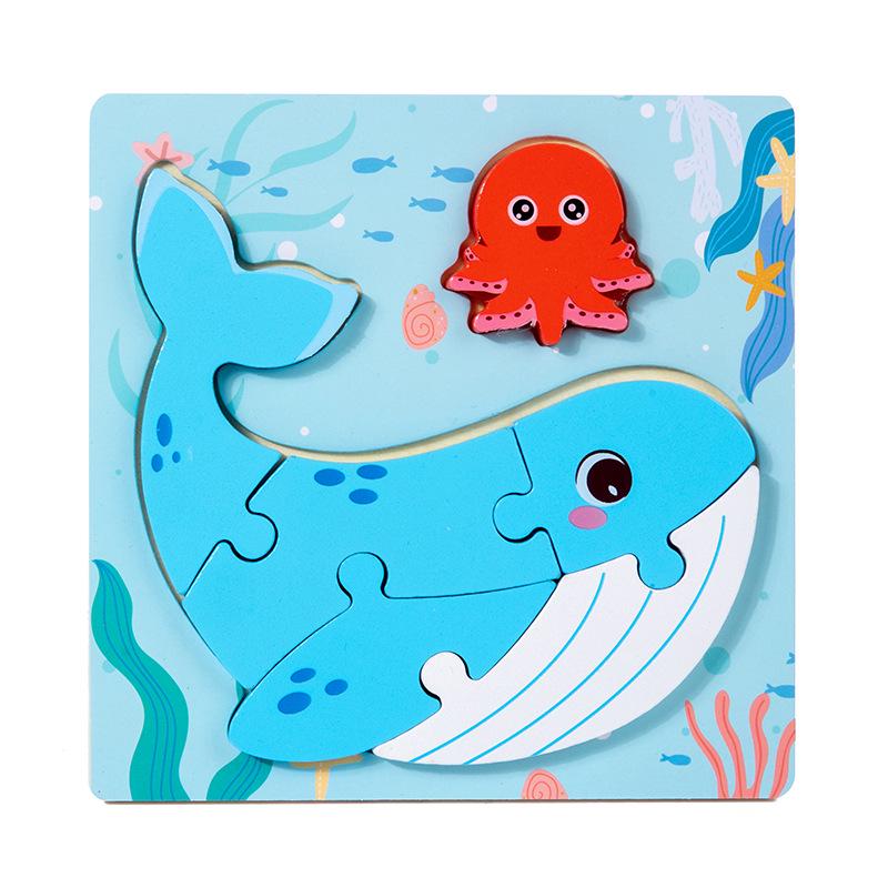 Kids' 3D Animal Food Matching Puzzle Board - Early Learning Educational Toy