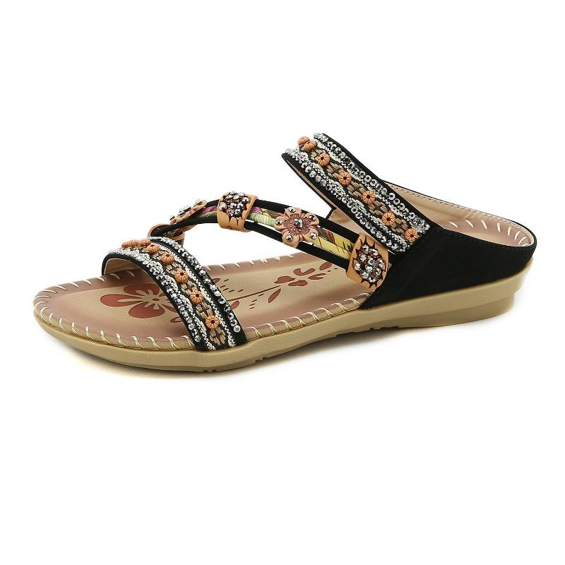 Fashion 2025 new Summer Plus Size easy matching Wedge Shoes Women Simple comfortable Beach slippers Women Retro casual Sandals Shoes